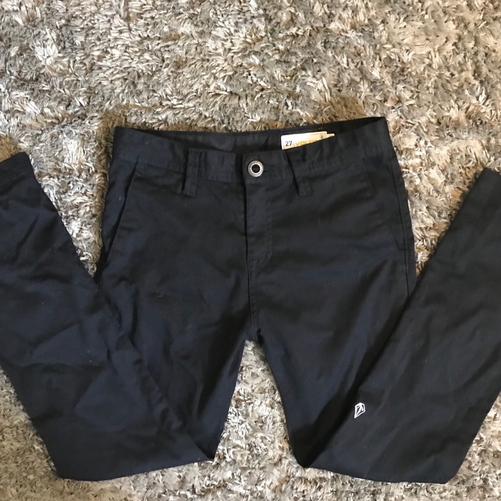 Boys Volcom size 27/14y slim pants Black like new